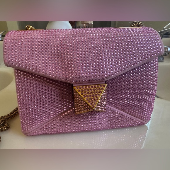 Elegant Pink Crystal-Embellished Women's Bag - Picture 16 of 17